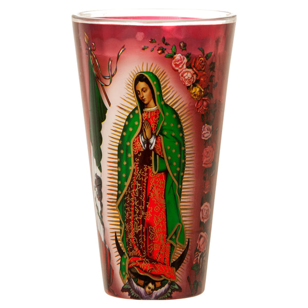 CANDLE CRYSTAL GLASS GUADALUPE(1 Count)