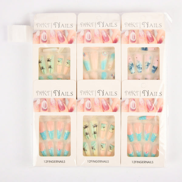 PRESS ON NAILS ASST CLRS&DESIGNS #NA132(12 Count)