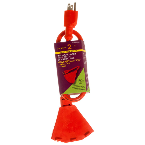 OUTLET UL  3-MULTI 12GAUGE 2FT TUFF BUILT #3423(1 Count)