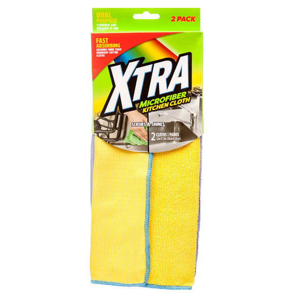 XTRA MICROFIBER KITCHEN CLOTH 2PK(1 Count)