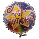 MYLAR BALLOON 9" H-BIRTHDAY ASST DESIGH&CLR(10 Count)