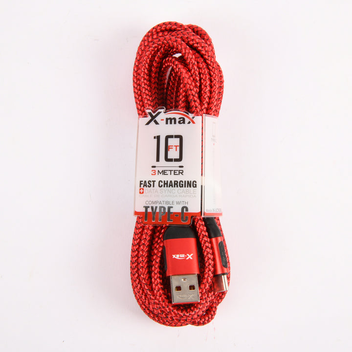 USB CABLE 10 FEET X-MAX 1636 TYP-C(1 Count)