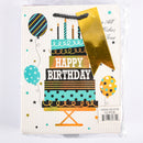 GIFT BAG BIRTHDAY THEME PASTEL CLRS MEDIUM(12 Count)