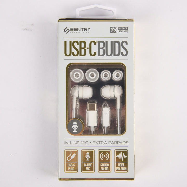 SENTRY EARBUDS WHT USB-C PLUG(1 Count)