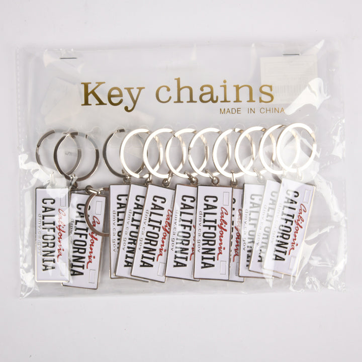 California license plate keychain bulk 12 pack mini license plate key rings