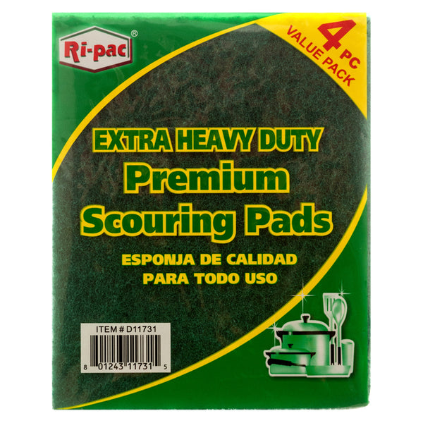 SCOURING PADS 4CT PREMIUM HEAVY DUTY #11731(1 Count)