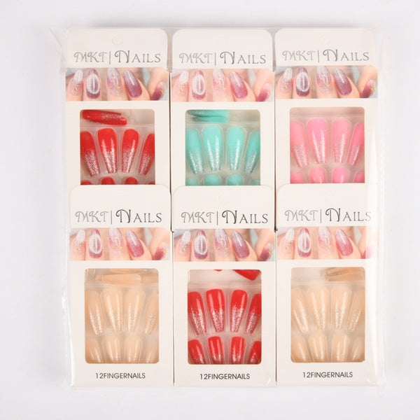 PRESS ON NAILS ASSORTED CLRS #NA112(12 Count)
