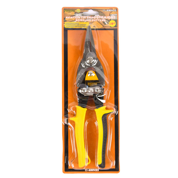 SCISSORS CUTTERS 10" STRAIGHT AVIATION TIN SNIPS #11-AWH33(1 Count)