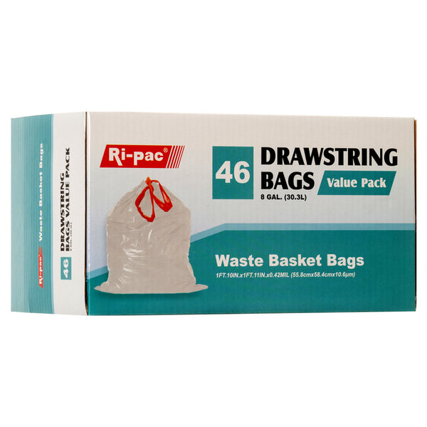 TRASH BAGS 8GAL WHITE "RI-PAC" #56608(1 Count)