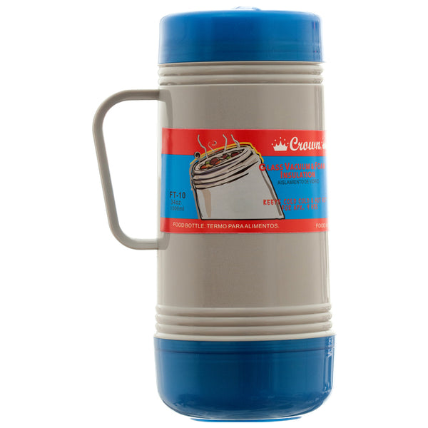 FOOD THERMOS 1LT GLASS VACCUM/FOAM #FT10(1 Count)