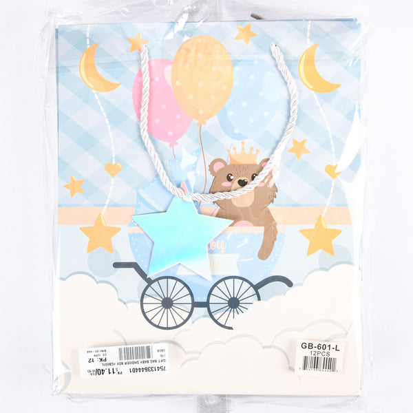 GIFT BAG BABY SHOWER BOY #GB601L(12 Count)