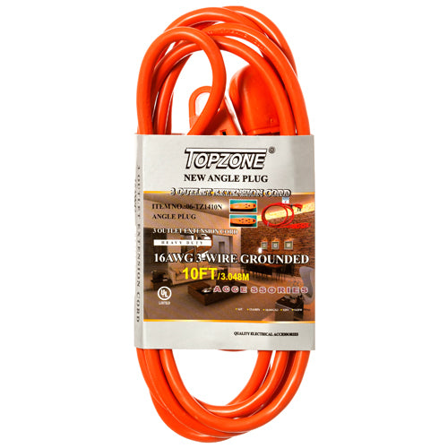 OUTLET EXTENSION CORD ORANGE 10FT#06-TZ1410N(1 Count)