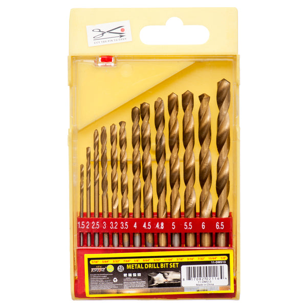 TOPZONE 13PC METAL DRILL SET #11-DMS13(1 Count)