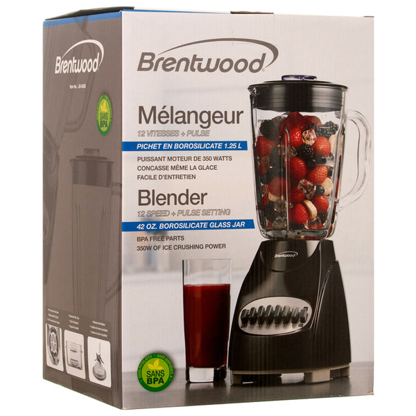 BLENDER 12-SPEED GLASS JAR BLK #JB-920B(1 Count)