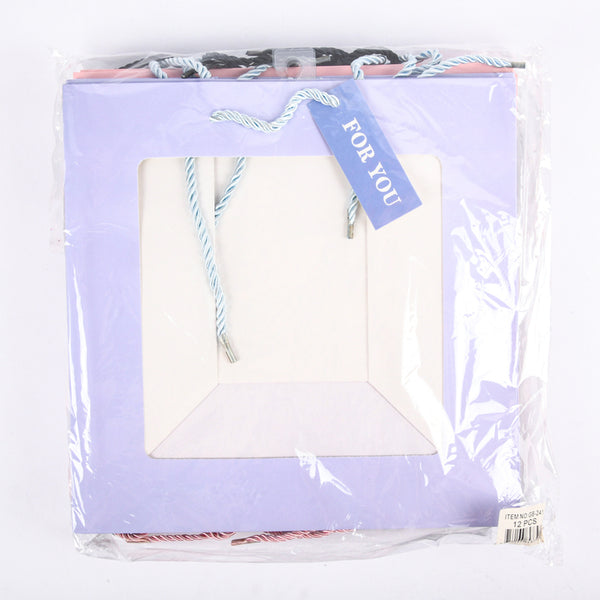 GIFT BAG W/OPEN SHAPED WINDOW #GB-241(12 Count)
