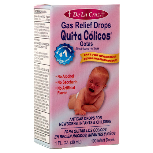 De La Cruz Gas Relief Drops 1 fl oz simethicone anti gas drops for infants and children