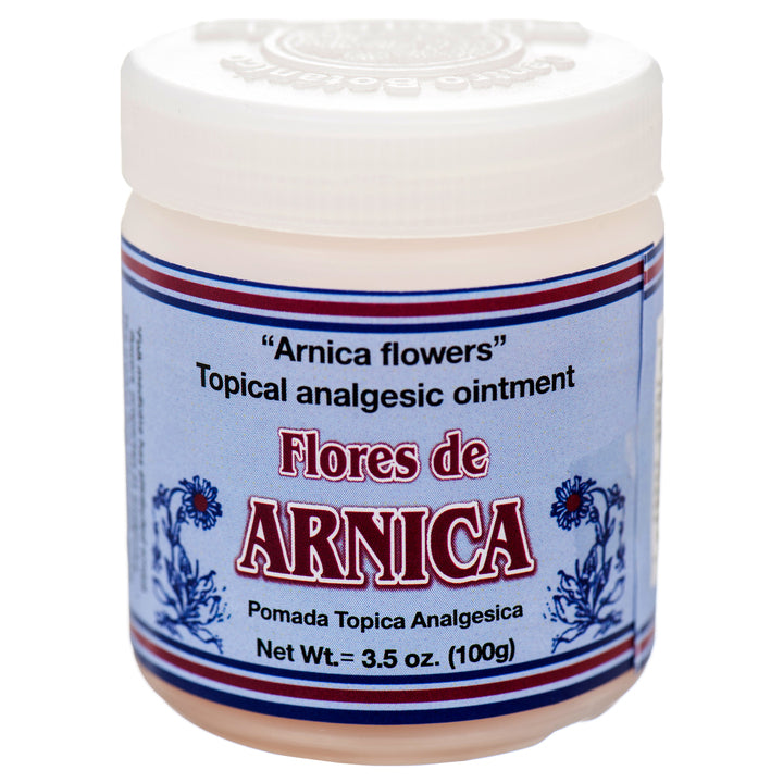 Pomada Flores de √Årnica 3.5oz ‚Äì Arnica flower topical ointment jar