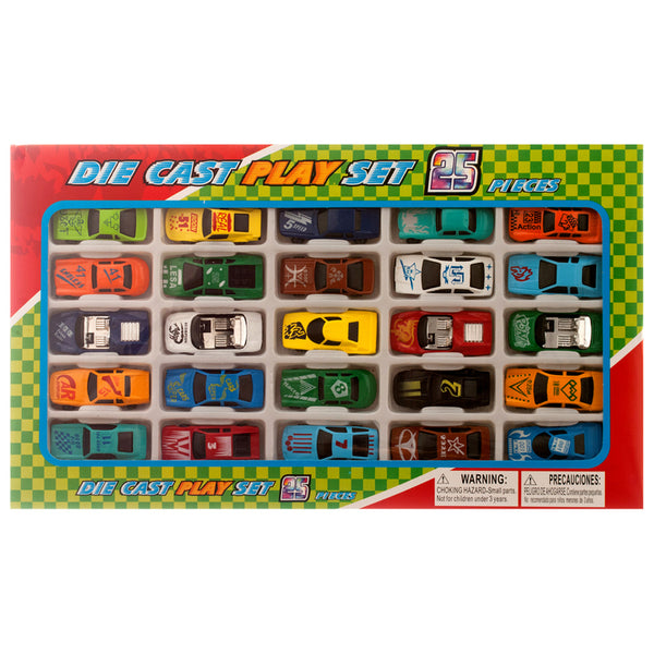 CAR DIE CAST 25PC SET ASST CLRS #MF-25(1 Count)