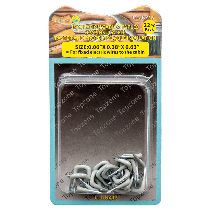 PVC√¢‚Ç¨‚Äòcoated insulated cable staples U√¢‚Ç¨‚Äònail style for securing electrical wires, 22√¢‚Ç¨‚Äòpack