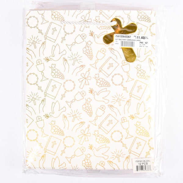 GIFT BAG FIRST COMMUNION LARGE(12 Count)