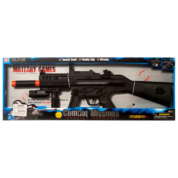 COMBAT GUN 26" VIBRATING W/SOUND/LIGHT #0243A(1 Count)