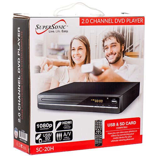DVD PLAYER 2.0 CHANNEL W/HDMI/USB/SD INPUT #SC-20H(1 Count)