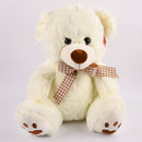 TOY PLUSH 17" WHITE BEAR W/RIBBON(1 Count)
