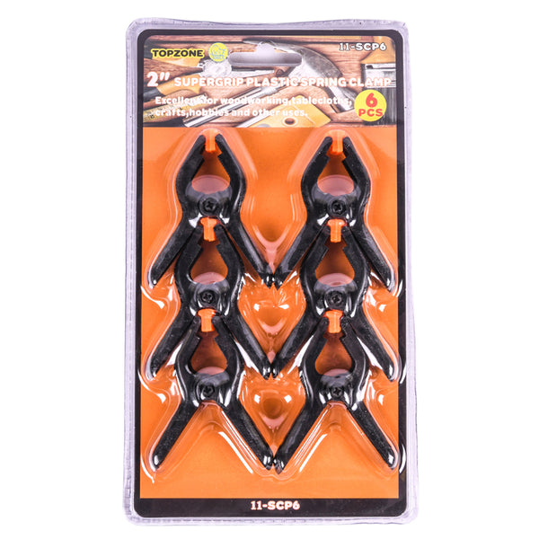 TOPZONE 2" PLASTIC SPING CLAMP 6PC #11-SCP6(1 Count)