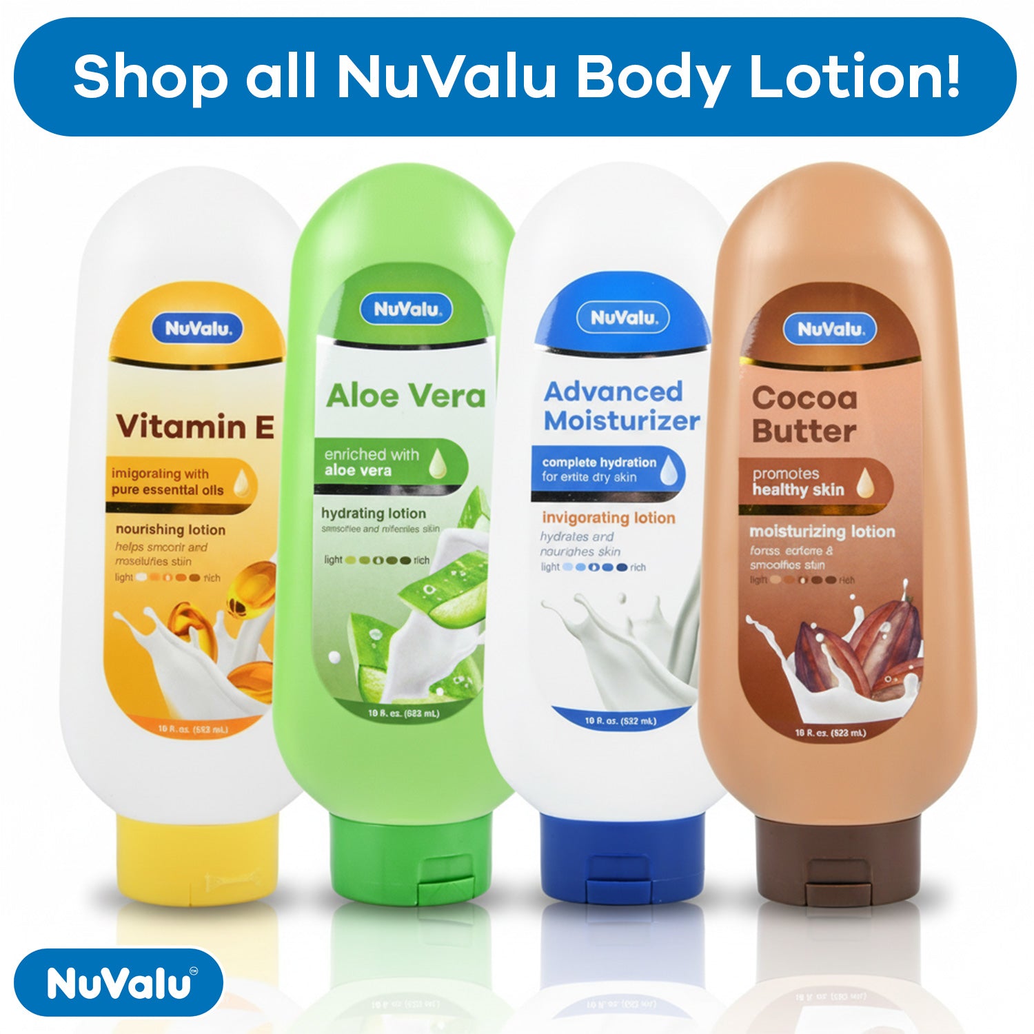 NuValu Cooling Aloe Vera Lotion, 18oz