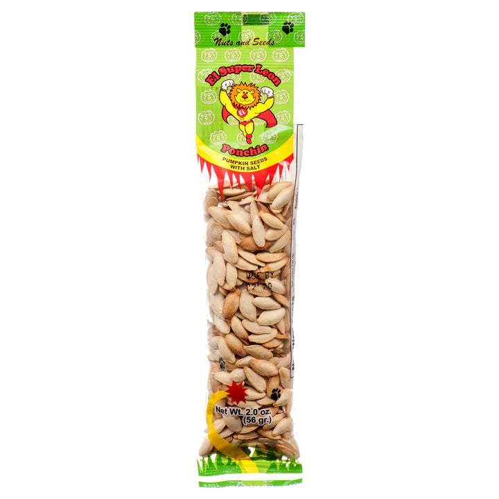 El Super Leon Pumpkin Seeds Lady Nails 2 oz ‚Äì Roasted and salted pumpkin seed snack (24 pack)
