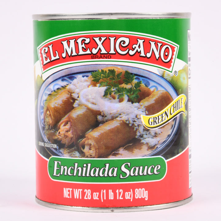 El Mexicano green enchilada sauce 28 oz can authentic Mexican green chile sauce