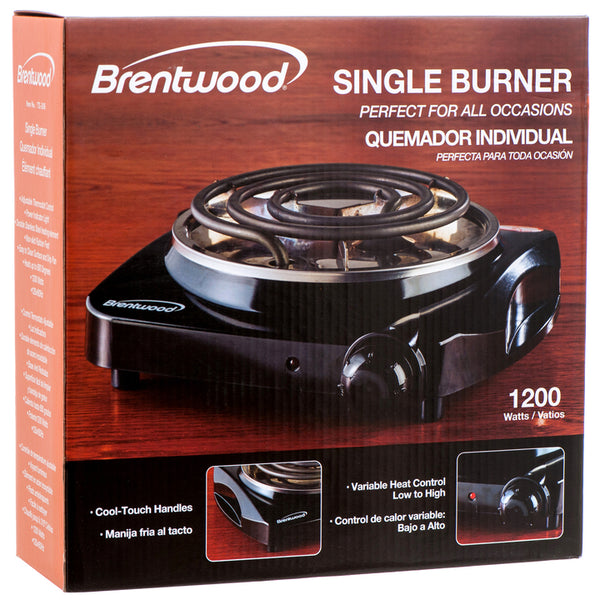 SINGLE BURNER BLACK 1000WATT #TS-306(1 Count)