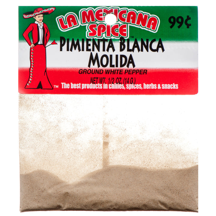 La Mexicana ground white pepper Pimienta Blanca Molida seasoning packet