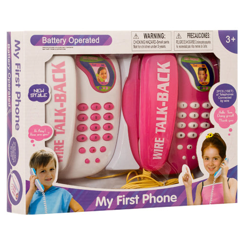 KIDS TELEPHONE 2PC SET "MY FIST PHONE" #3616(1 Count)