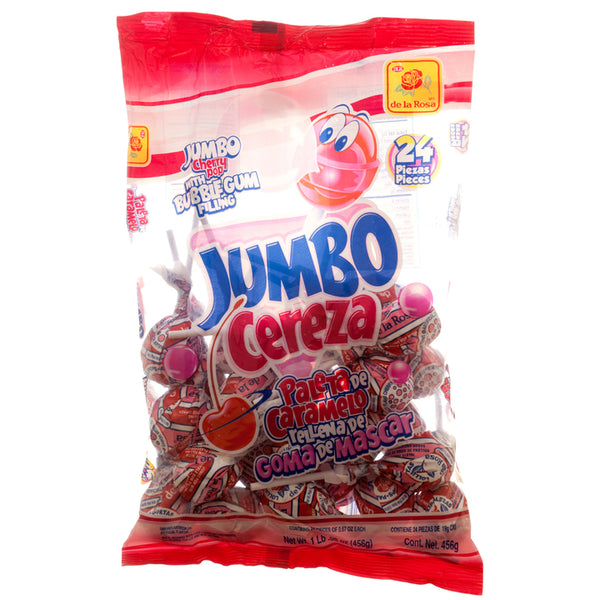 DE LA ROSA PALETA JUMBO CEREZA 24CT(1 Count)
