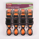 RATCHET TIE DOWNS 4PK-1"X15FT(1 Count)