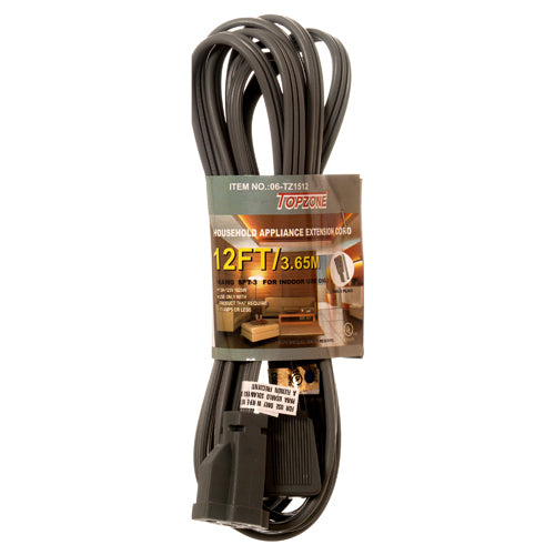 EXTENSION CORD 12FT 16AWG/ 3C GRAY #06-TZ1512(1 Count)