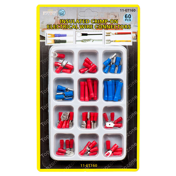 ELECTRICAL WIRE CONNECTORS 60PC #11-ET160(1 Count)