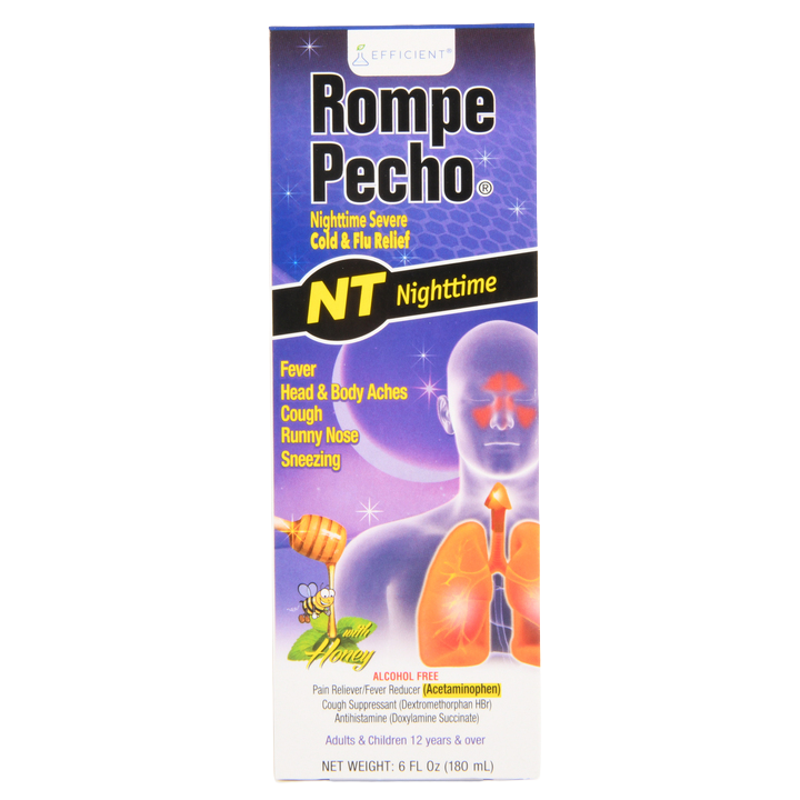 Rompe Pecho Nighttime Cold and Flu Relief, 6oz (1 Count)
