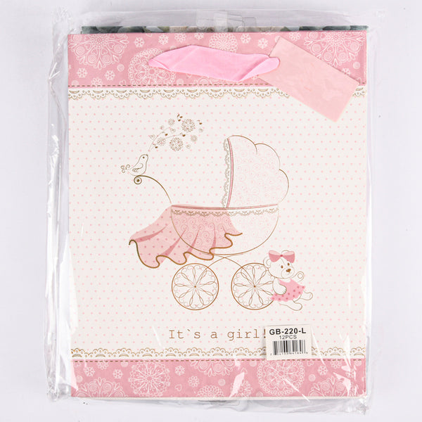 GIFT BAG BABY SHOWER ASSRT DESIGNS #GB-220-L(12 Count)
