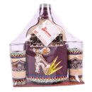 GLASS PACHITA LEATHER W/2CUPS(1 Count)