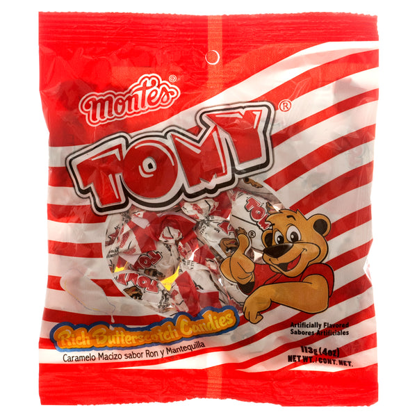 Montes Tomy Butterscotch Candy, 4 oz (24 Pack)