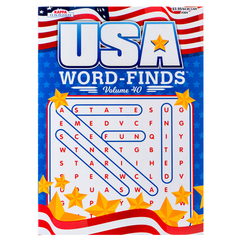 Kappa Usa Word Finds Puzzle Book (48 Pack)