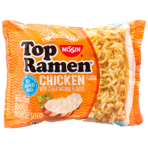 Nissin Top Ramen Instant Noodles, Chicken, 3 oz (24 Pack)