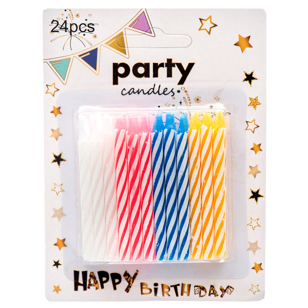 Birthday Candles Asst Color Set (24 Pack)