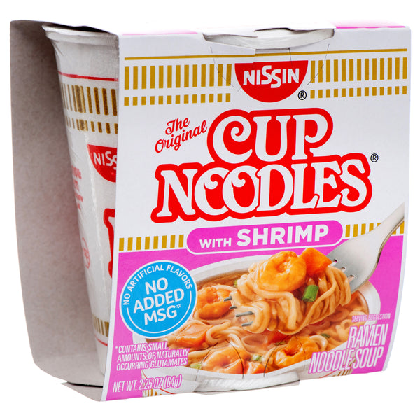 Nissin Cup Noodles Instant Soup, Shrimp, 2.2 oz (12 Pack)