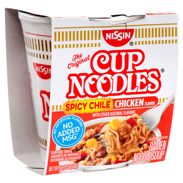 Nissin Cup Noodles Instant Soup, Spicy Chile Chicken, 2.2 oz (12 Pack)