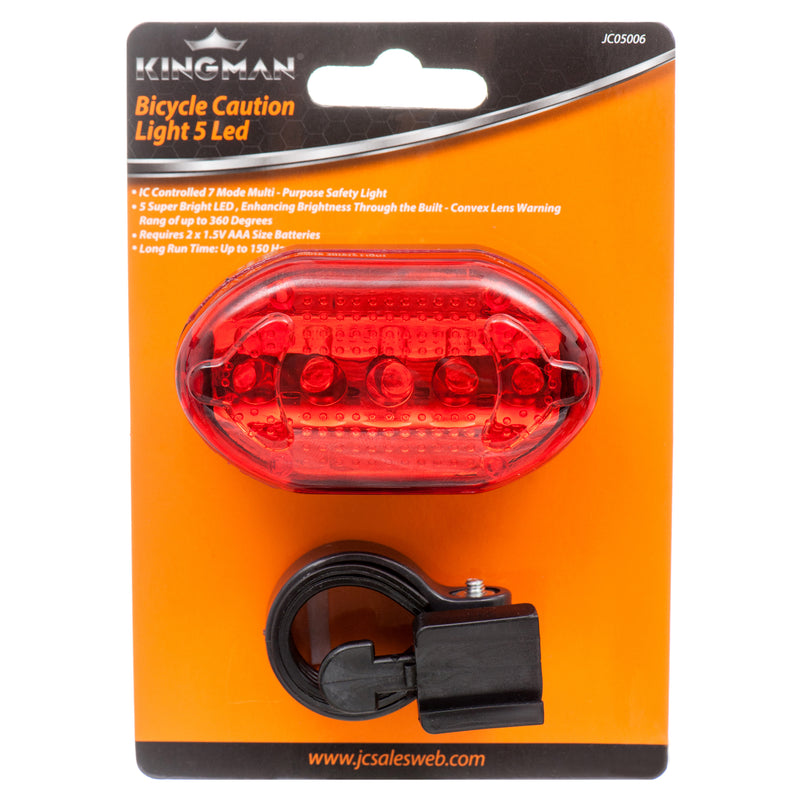 Kingman Multi-function 5-LED Bicycle Tail Light (24 Pack)