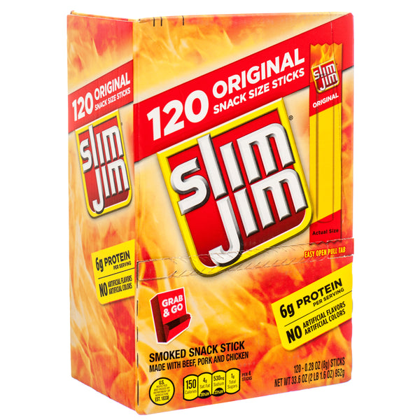 Slim Jim Snack Size Stick, 0.2 oz (120 Pack)