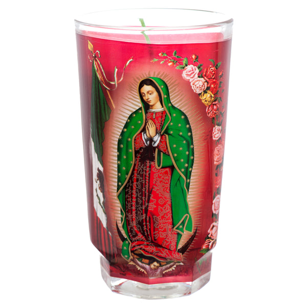 Veladora Religious Cup Candle, Virgen Guadalupe (12 Pack)